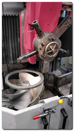 Precision machining created the new impeller from the initial casting