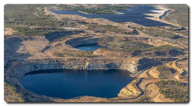   Open pits from an abandoned gold mine © Genex Power Ltd 