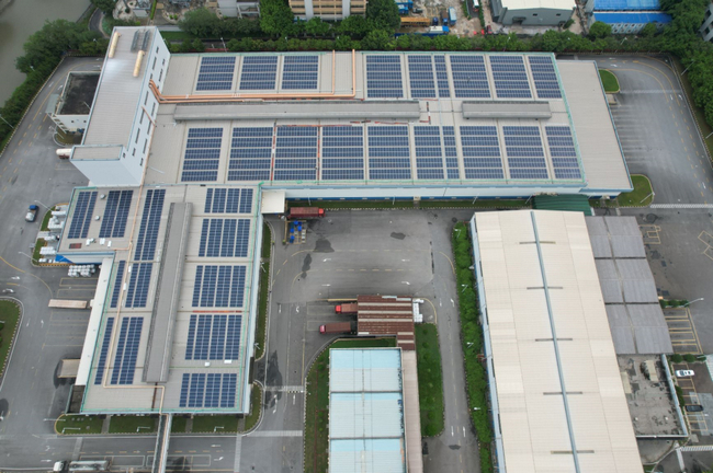 The Guangzhou site has now almost 3,000 solar panels installed