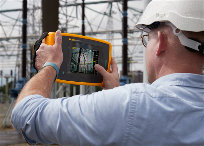 Fluke's ii910 Precision Acoustic Imager has dual uses for the detection of compressed air leaks and partical discharge